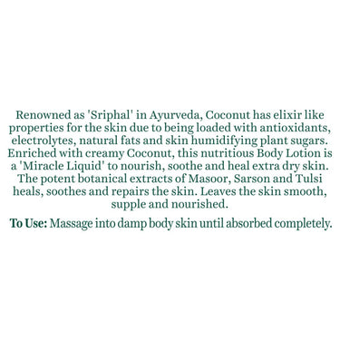 Biotique Creamy Coconut Deep Nourish Body lotion For Extra Dry Skin | Heals, Repairs, and Soothes the Skin | Moisturizing and Skin-Humidifying | 100% Botanical Extracts| All Skin Types | 180ml